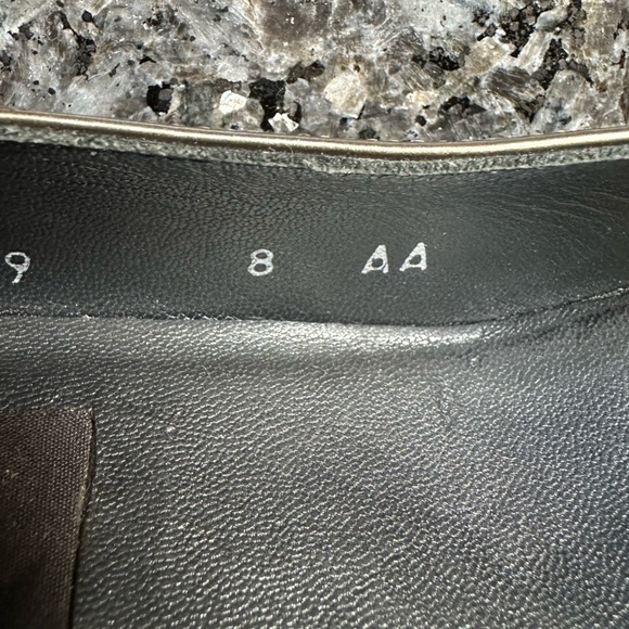 Stuart Weitzman Metallic Gold Bronze Dressy Heels Pumps Shoes Square Toe Size 8 - Picture 12 of 15